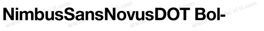 NimbusSansNovusDOT Bol字体转换